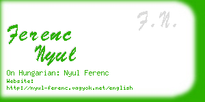 ferenc nyul business card